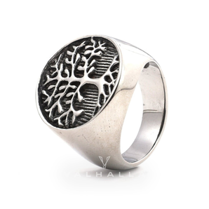 Tree Of Life Stainless Steel Viking Ring