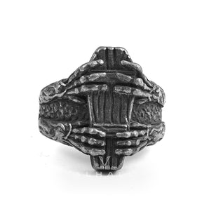 Ghost Claw Coffin Stainless Steel Ring