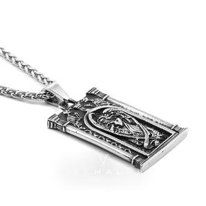 Heaven's Gate Angel Stainless Steel Pendant & Chain