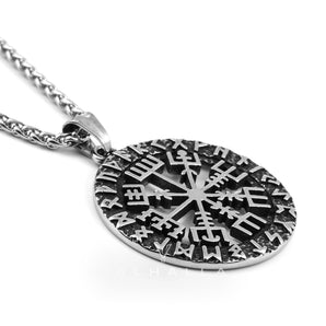 Triangle Valknut Compass Stainless Steel Viking Pendant & Chain