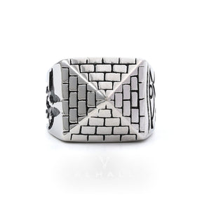 Egyptian Pyramid Eye of Ra Stainless Steel Ring