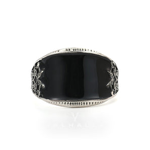 Black Epoxy Embossed Ring