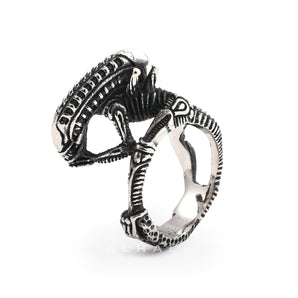 Punk Alien Stainless Steel Predator Ring