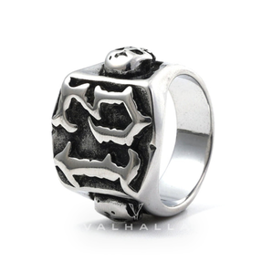 Vintage 13 Stainless Steel Skull Ring