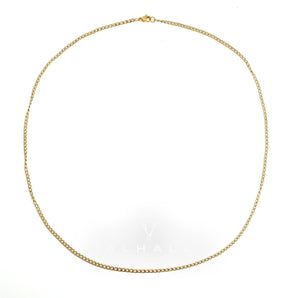 Water Ripple Stainless Steel Gold Chain