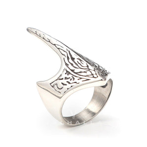 Carve Patterns Stainless Steel Archer Ring