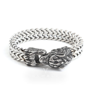 Tail-biting Wolf Stainless Steel Bracelet