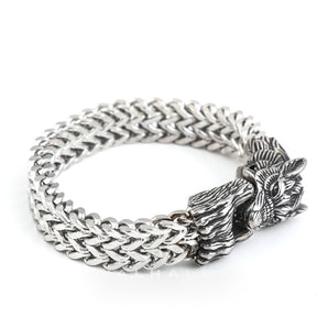 Tail-biting Wolf Stainless Steel Bracelet
