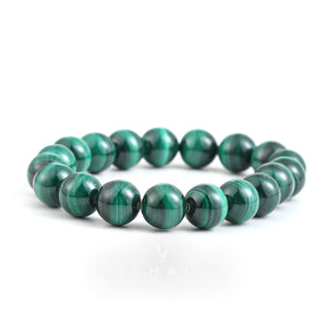 Vintage Malachite Beads Adjustable Bracelet