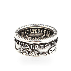 1896 Morgan Dollar Pattern Alloy Ring