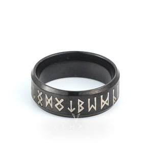 Handcrafted Stainless Steel Runic Alphabet Ring