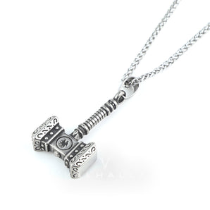 Viking Mjolnir or Thor's Hammer Necklace Stainless Steel