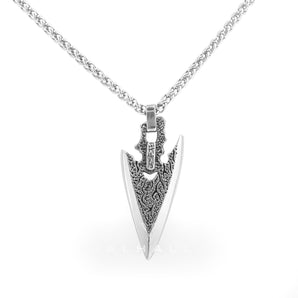 Spear Arrowhead Stainless Steel Pendant & Chain