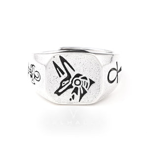 Horus And Anubis Ring