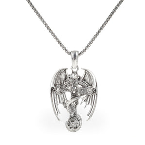Dragon Pure Tin Celtic Cross Necklace