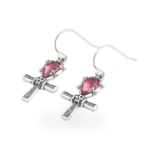 Ankh Skull Earrings