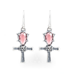 Ankh Skull Earrings