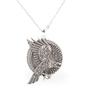 Nordic Raven Viking Pendant & Chain