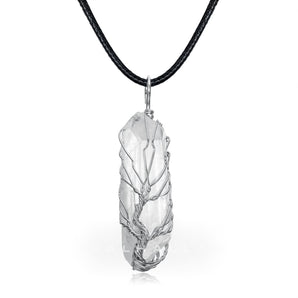 [LIMITED EDITION] Natural Crystal Tree of Life Necklace