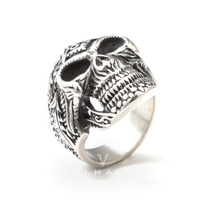 Heavy Metal Sterling Silver Masonic Skull Ring