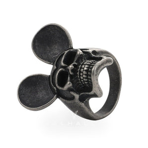 Classic Mickey Sterling Silver Skull Ring