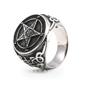 Sigil of Baphomet Satan Ring