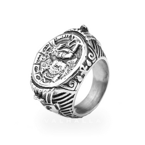 Ancient Egyptian Pharaoh Horus Tutankhamun Stainless Steel Ring