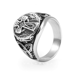 Celtic Cross Knot Stainless Steel Ring
