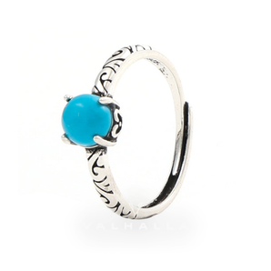 Gothic Gem-Set Stainless Steel Ring
