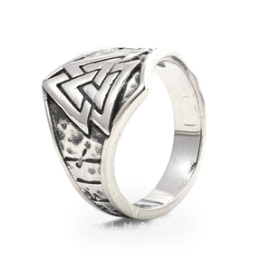 Mysterious Valknut Symbol Stainless Steel Ring