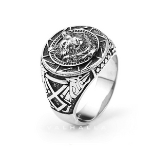 Norse Slavic Wolf Stainless Steel Viking Ring