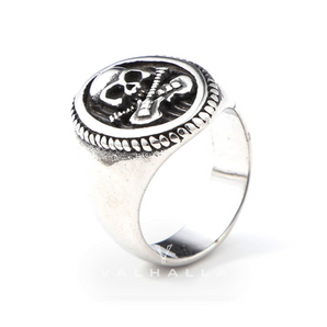 Guitar Skull Stainless Steel Ring