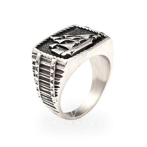 Barque Sailing Ship Stainless Steel Marine Ring