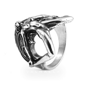 Demon Girl Stainless Steel Goth Ring