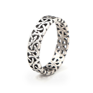 Triangle Celtic Knot Stainless Steel Viking Ring