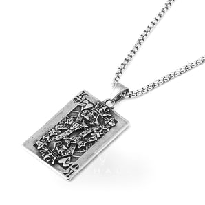 King Of Spades Stainless Steel Poker Pendant