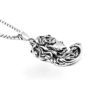 Greek Mythology Medusa Pure Tin Necklace