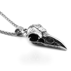 Raven Skull Stainless Steel Viking Pendant