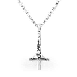 Cross of Saint Peter Stainless Steel Pendant