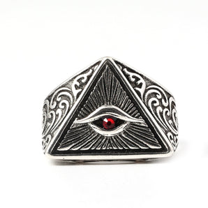 Eye of Providence Masonic Adjustable Ring