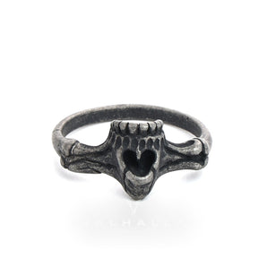 Gothic Ferocious Skull Stainless Steel Ring