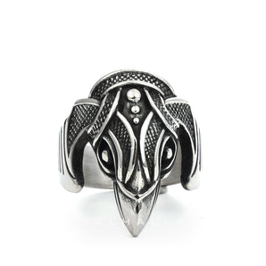 Battle Raven Stainless Steel Viking Ring