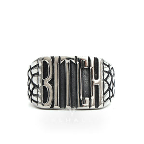 Letters BITCH Stainless Steel Ring