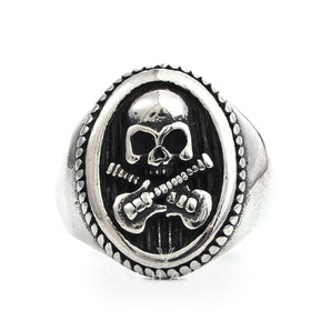 Guitar Skull Stainless Steel Ring