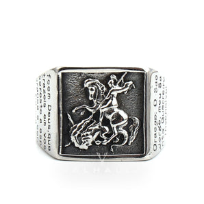 Saint George and the Dragon Stainless Steel Ring