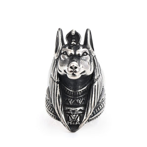 Anubis Stainless Steel Egyptian Mythology Ring