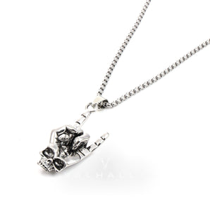 Gothic Dark Rock Stainless Steel Skull Necklace