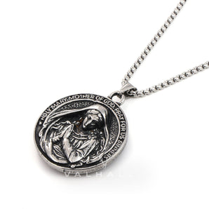 The Virgin in Prayer Pure Tin Necklace