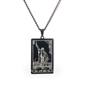 The Magician Tarot Card Stainless Steel Necklace