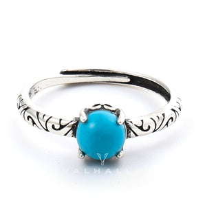 Gothic Gem-Set Stainless Steel Ring